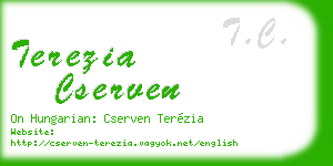 terezia cserven business card